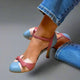 Women Classic Bow Strap Mid Heel Pumps