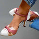 Women Classic Bow Strap Mid Heel Pumps