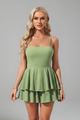 Women's Spaghetti Strap Flared Skirt Mini Dress
