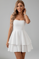 Women's Spaghetti Strap Flared Skirt Mini Dress
