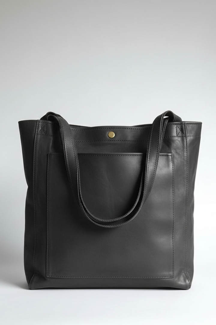 Women's Classic Handbag with Sections and Adjustable Strap