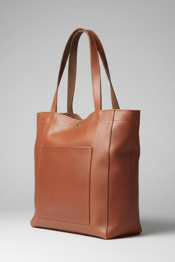 Women's Classic Handbag with Sections and Adjustable Strap