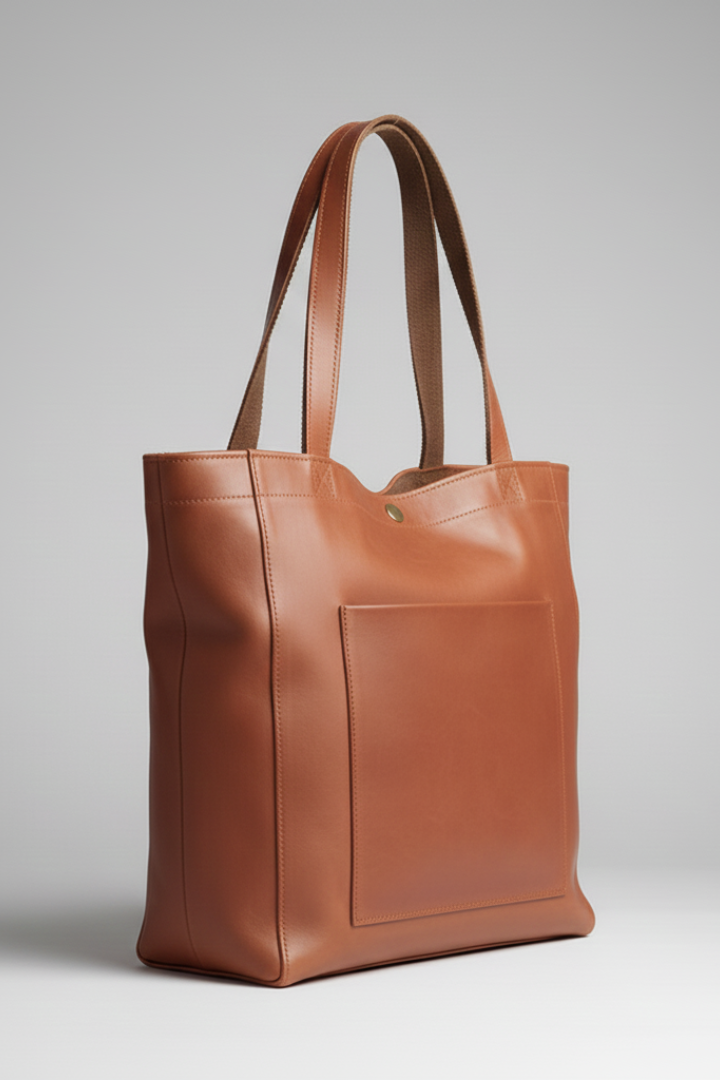 Women's Classic Handbag with Sections and Adjustable Strap