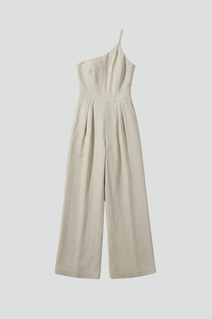 Women's One-Shoulder Wide-Leg Jumpsuit