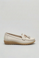 Dame loafers med kvast, moccasin-snit og lav kontrastfarvet sål