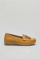 Dame loafers med kvast, moccasin-snit og lav kontrastfarvet sål
