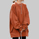 Dame sweatshirt med rund hals, lange ærmer og oversized pasform