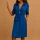 Women's Spring Belted Shirt Dress