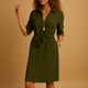 Women's Spring Belted Shirt Dress
