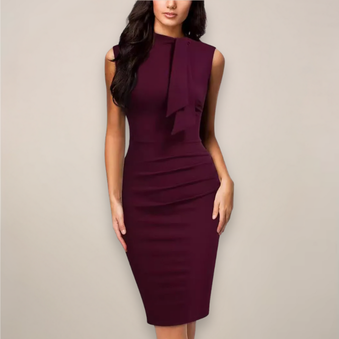 Women's Sleeveless Sheath Midi Dress Classic
