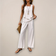 Women Spring Printed Wide-Leg Set