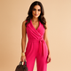 Women's Spring Sleeveless Wrap Jumpsuit