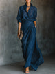 Women Elegant Shirt And Long Skirt Set