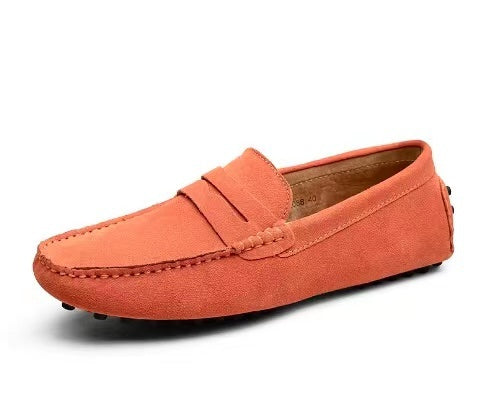 Herreloafers med mokkasinsnit og pennyrem