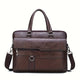 Men's Vintage Briefcase Bag – Distressed Leather Office Messenger