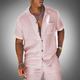 Marlon | Men's Linen Two Piece Set with Shirt and Shorts