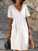 Women's Summer V Neck Straight Dress