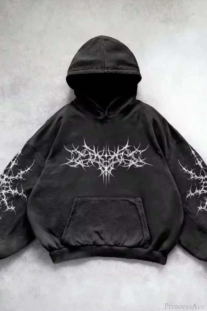 Unisex Hoodie mit Reißverschluss und grafischem Motiv