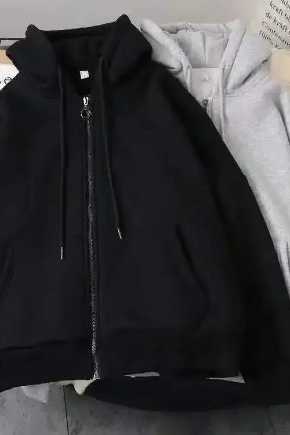 Unisex Hoodie mit Reißverschluss und grafischem Motiv