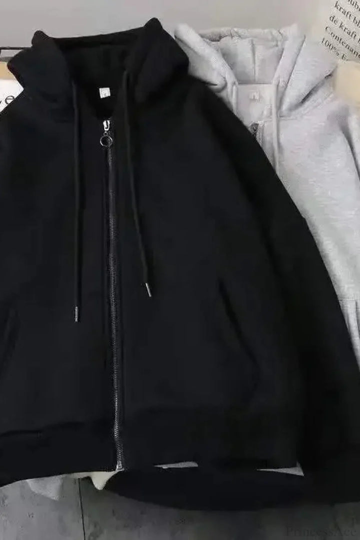 Unisex Hoodie mit Reißverschluss und grafischem Motiv