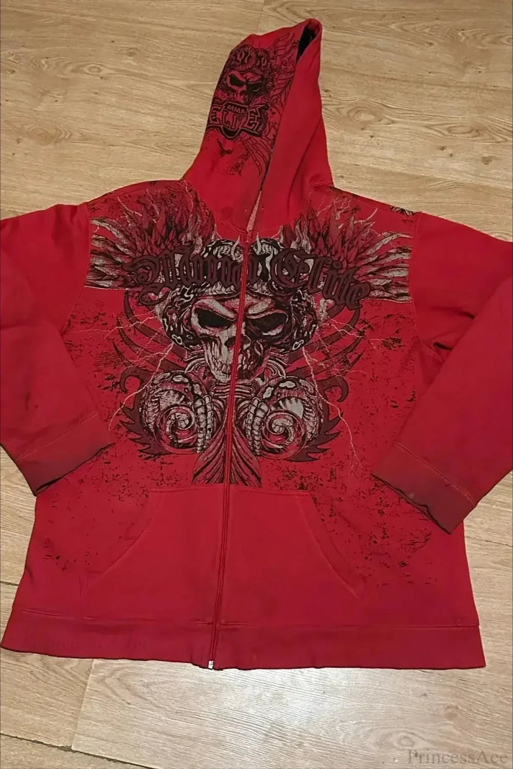 Unisex Hoodie mit Reißverschluss und grafischem Motiv