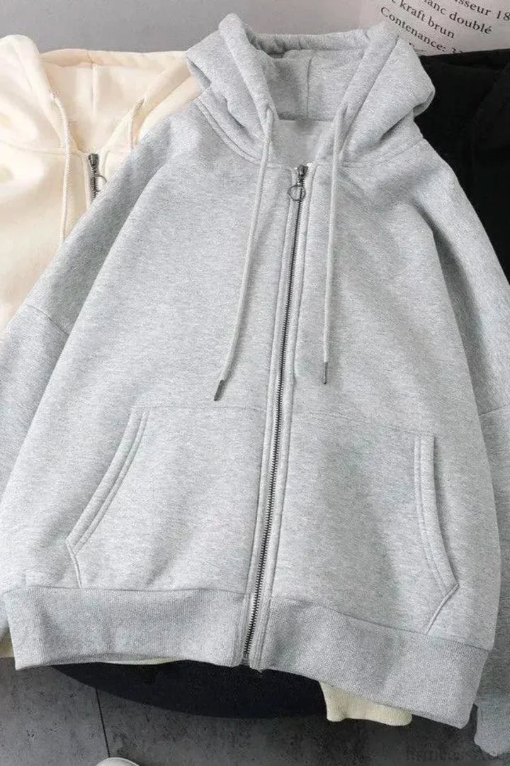 Unisex Hoodie mit Reißverschluss und grafischem Motiv