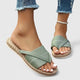 Espadrilsandal med krydsede remme og flettet jute-sål