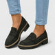 Womens Slip On Chunky Loafer Shoes
