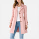 Dame trenchcoat med reverskrave og knapper