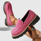 Womens Slip On Chunky Loafer Shoes