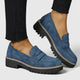 Womens Slip On Chunky Loafer Shoes
