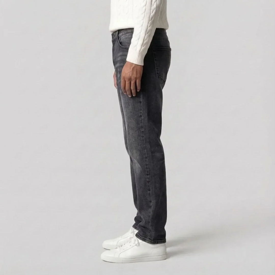 Herrejeans med lige ben og fem lommer