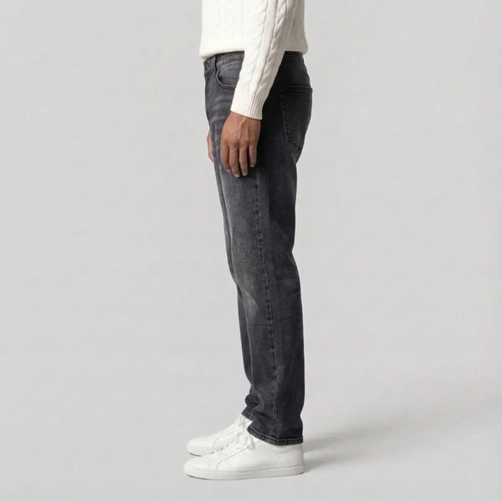 Herrejeans med lige ben og fem lommer