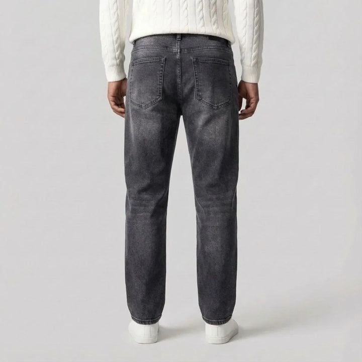 Herrejeans med lige ben og fem lommer
