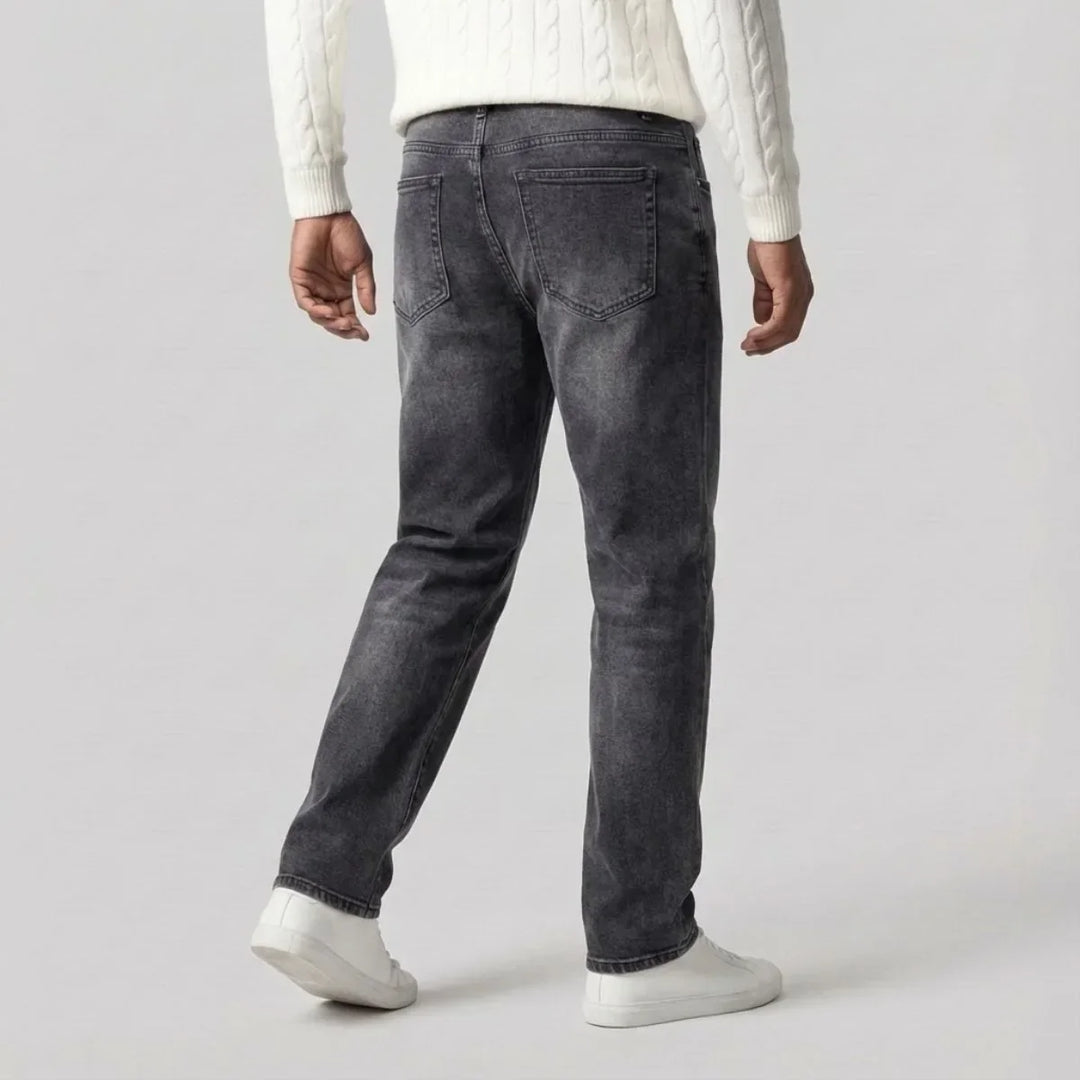 Herrejeans med lige ben og fem lommer