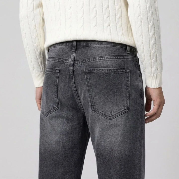 Herrejeans med lige ben og fem lommer