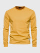 Herre sweatshirt med rund hals og lange ærmer i ensfarvet design