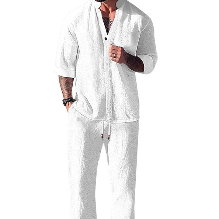 Dylan | Men's Linen Two Piece Set with Shirt and Pants