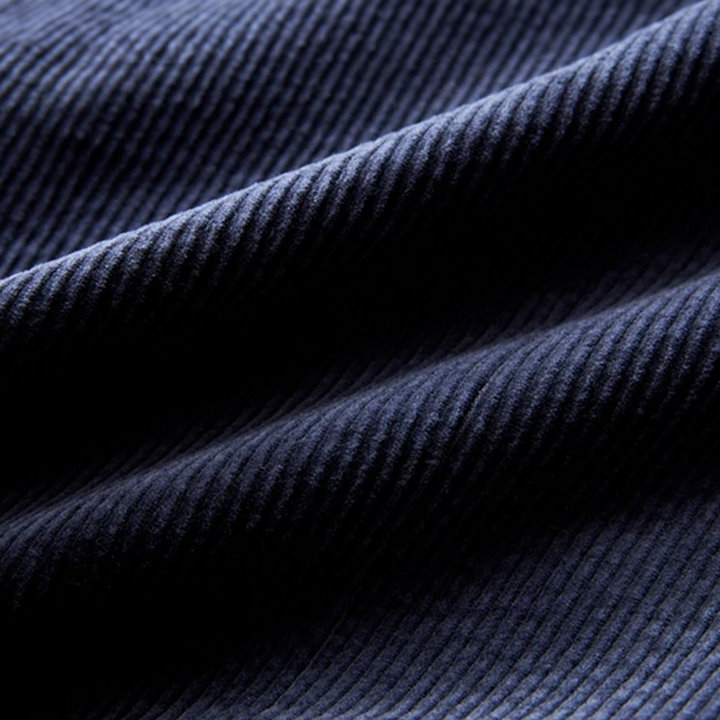 Herreblazer med ribbet struktur, revers, to knapper og lommer