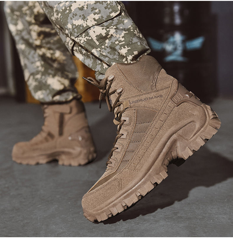 Herren Taktikstiefel mit Schnürung und hohem Schaft