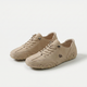 Unisex sneakers med snørebånd, rund tå og lav profil