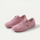 Unisex sneakers med snørebånd, rund tå og lav profil