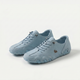 Unisex sneakers med snørebånd, rund tå og lav profil