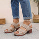 Comfort Platform Sandals Block Heel Open Toe Cut Out