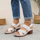 Comfort Platform Sandals Block Heel Open Toe Cut Out