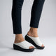 Comfort Platform Slide Sandals Leather Slip-On Open-Toe