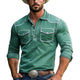 Easton | Men's Suede Long Sleeve Polo Shirt