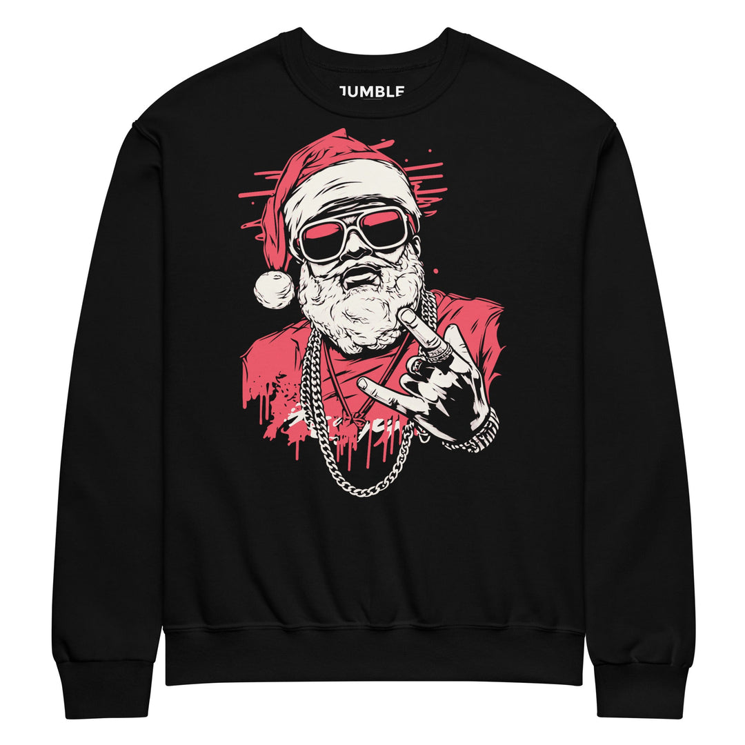 Unisex sweatshirt med grafisk julemotiv, rund hals og lange ærmer