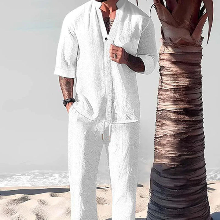 Dylan | Men's Linen Two Piece Set with Shirt and Pants